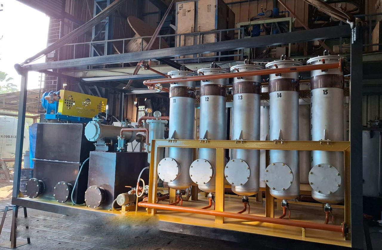 Activated Media Oil Polishing Process